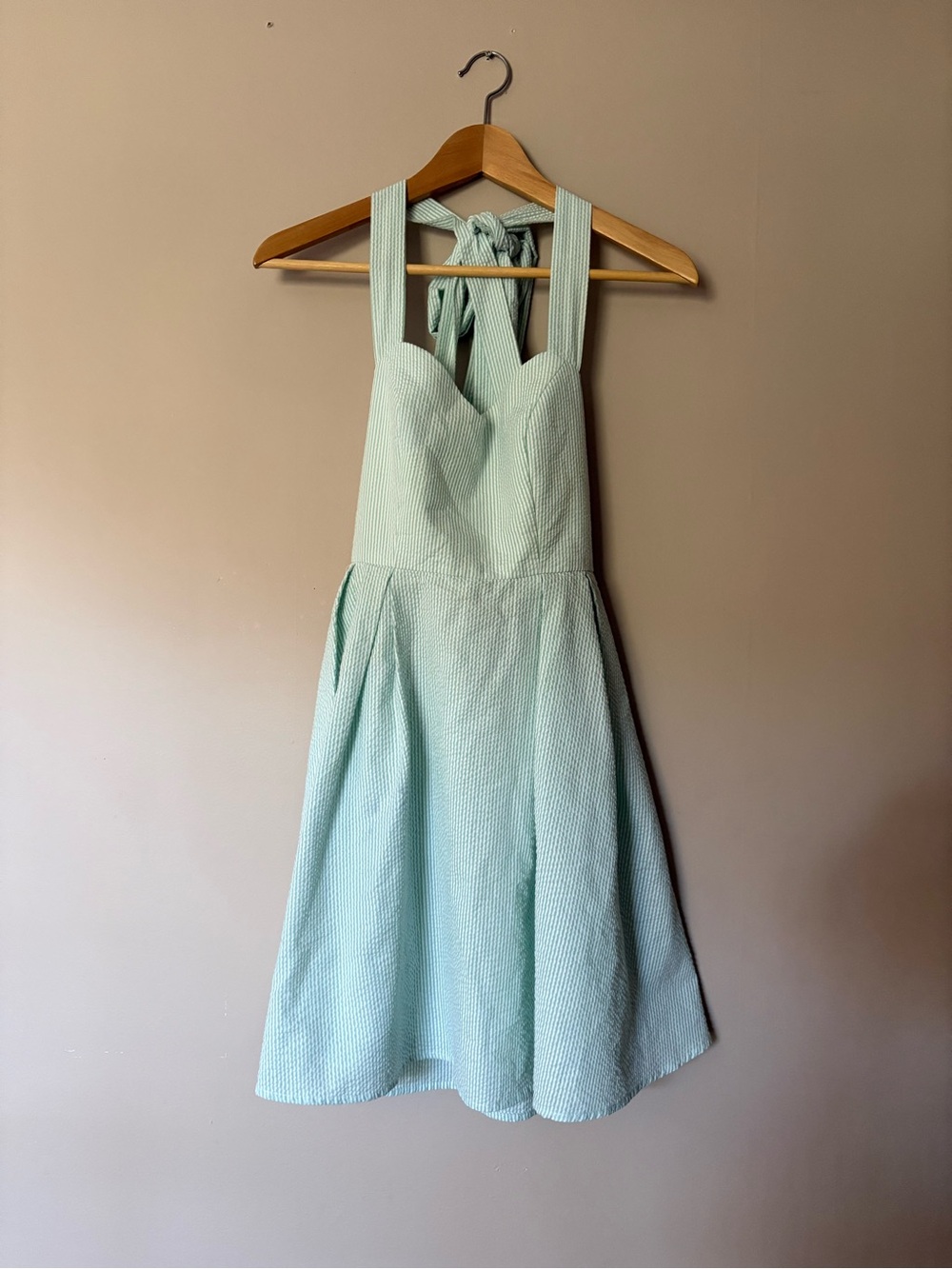 Lauren James Mint Tie-Back Fit-and-Flare Dress